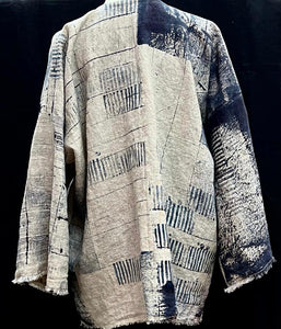 Linen abstract jacket