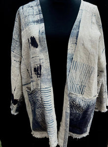 Linen abstract jacket