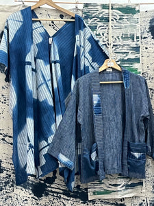 Shibori wrap jacket