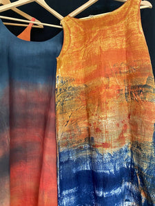 Abstract Painted Linen Dress